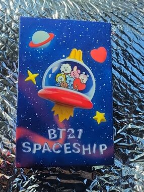 BT21 Red Spaceship Wall Art Print in Blue. Free Gift With Purchase